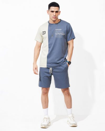 WEET Cotton T-Shirt and Shorts Set for Men | Men's Nightwear MCS140