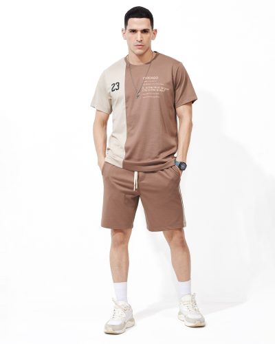 WEET Cotton T-Shirt and Shorts Set for Men | Men's Nightwear MCS140B
