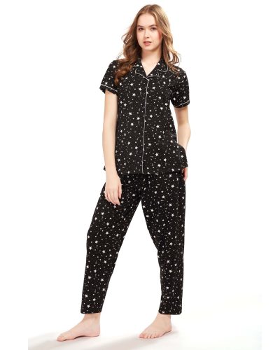 WEET Women’s Cotton Shirt & Pyjama Set | Printed Nightwear Nightsuit 123A