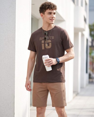 WEET Cotton T-Shirt and Shorts Set for Men,               Night Wear for Men,               Men's Pyjama Set MCS143B
