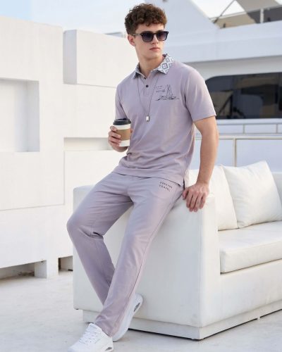 WEET Cotton Polo Tshirt and Pyjama Set for Men 168b