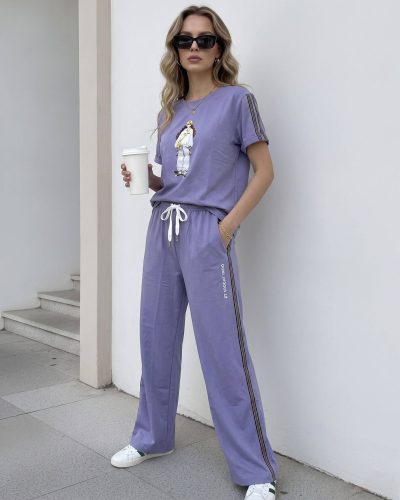 WEET Women's Printed Night Suit for Women 213B