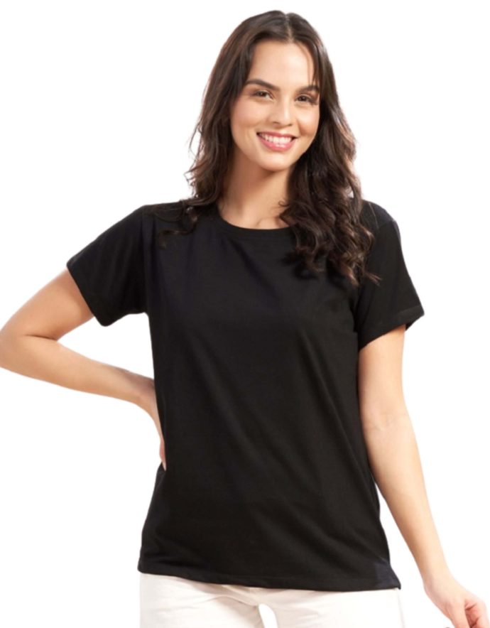 Girls round neck long t-shirt – cotton fabric