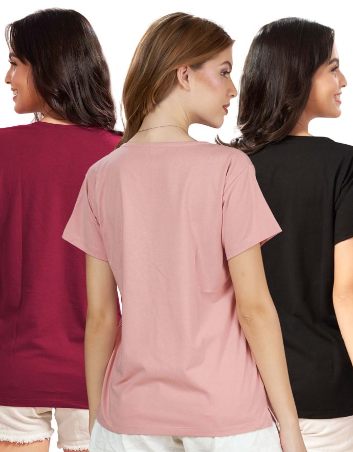 Girls round neck long t-shirt – cotton fabric
