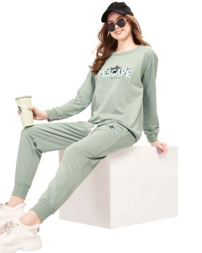 WEET Cotton Sweatshirt & Joggers Tracksuit | Women Co-ord Set 411B