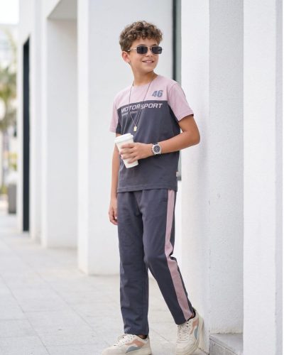 Boys Cotton T-Shirt and pyjama Night Suit| Casual Coord for boys - 8217B