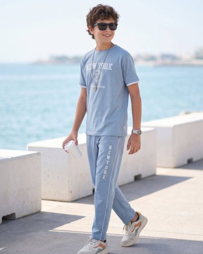 WEET Boys Cotton T-Shirt and Pyjama Set | Printed Nightwear Coord Set 8223
