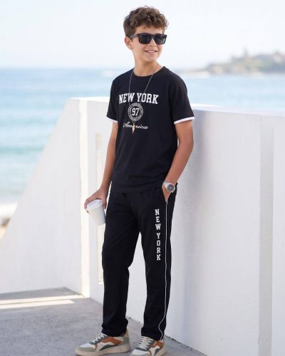 WEET Boys Cotton T-Shirt and Pyjama Set | Printed Nightwear Coord Set 8223B