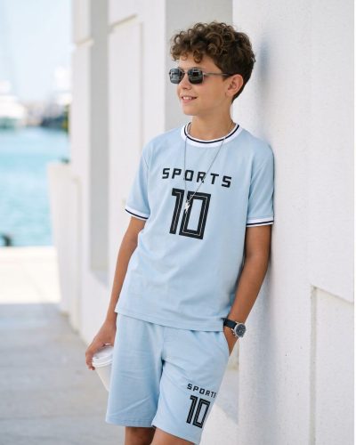 Boys Cotton T-Shirt and Shorts Set | Printed Nightsuit & Casual Coord for boys - 8214B