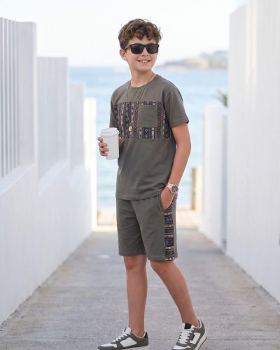 Boys Cotton T-Shirt with Pocket and Shorts Night Suit| Casual Coord for boys - 8216