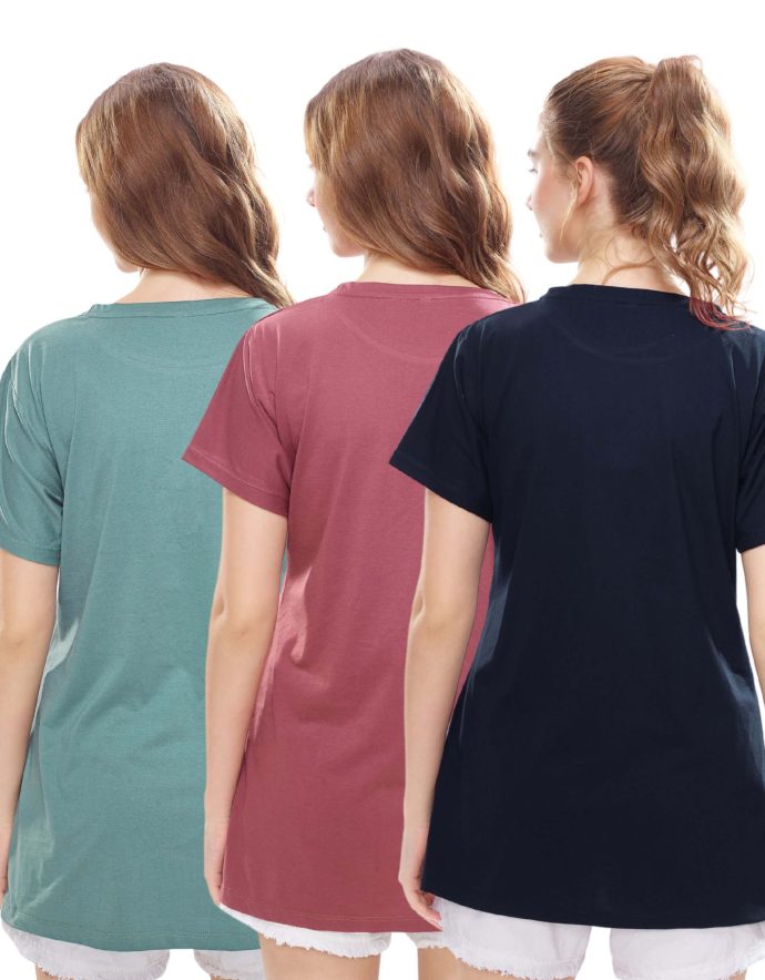 Printed casual t-shirt combo for women online