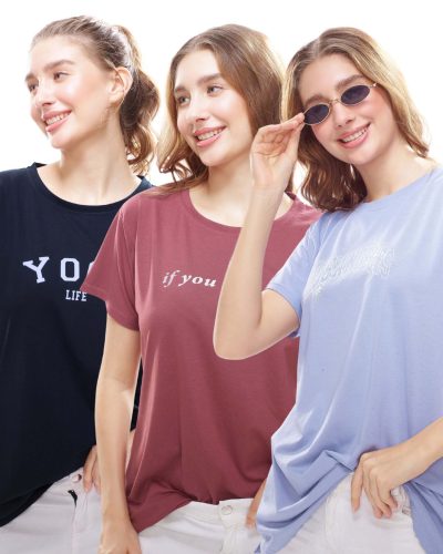Combo of round neck t-shirts for girls