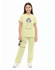 WEET Girls Printed Round Neck Printed T-Shirt and Palazo Pant | Top & Pajama Set 003