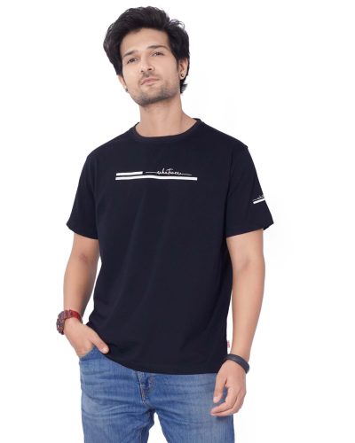 Black WEET Men’s Regular Fit Cotton T-Shirt – Style 5601