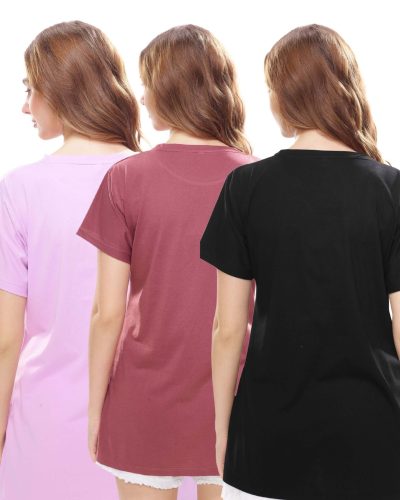 Women’s daily wear t-shirt combo – pack of 3
