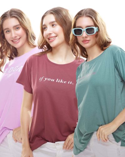 Women’s daily wear t-shirt combo – pack of 3