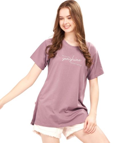 WEET Women's Cotton Long Printed T-Shirt 5435A