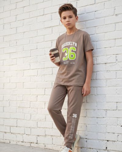 WEET Boys Cotton T-Shirt and Pyjama Set | Printed Nightwear Coord Set – 8409