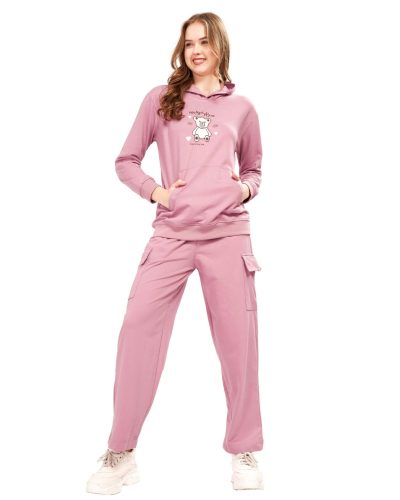 WEET Cotton Hoodie & Cargo Pocket Tracksuit | Women Tracksuit Activewear Set