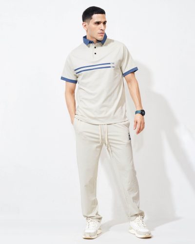 WEET Cotton Polo Tshirt and Pyjama Set for Men,Night Wear for Men,Men's Pyjama Set 148