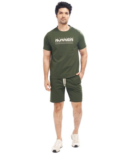 WEET Men's Cotton T-Shirt and Shorts Co ord Set | Comfortable Nightwear & Loungewear For Men 1001b