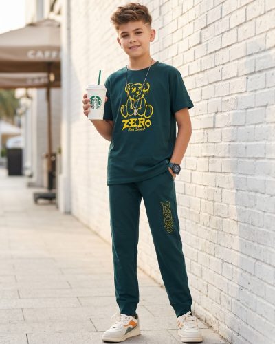 WEET Boys Cotton T-Shirt and Pyjama Set | Printed Nightwear Coord Set – 8408