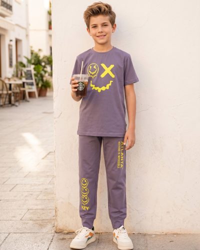 WEET Boys Cotton T-Shirt and Pyjama Set | Printed Nightwear Coord Set – 8407