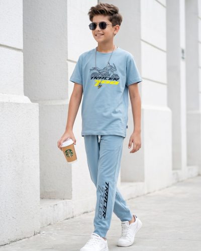 WEET Boys Cotton T-Shirt and Ribbed style Pyjama Set | Printed Nightwear Coord Set – 8406