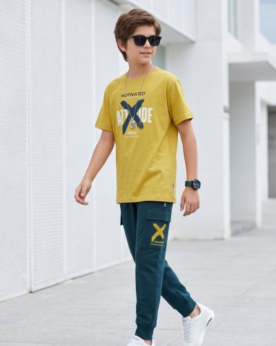 WEET Boys Cotton T-Shirt and Pyjama Set | Printed Nightwear Coord Set – Ochure Yellow
