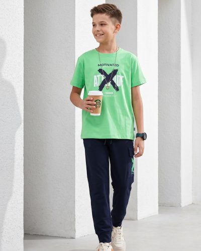 WEET Boys Cotton T-Shirt and Pyjama Set | Printed Nightwear Coord Set – 8410
