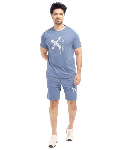 WEET Men's Cotton T-Shirt and Shorts Co ord Set | Nightwear & Loungewear For Men 1008A
