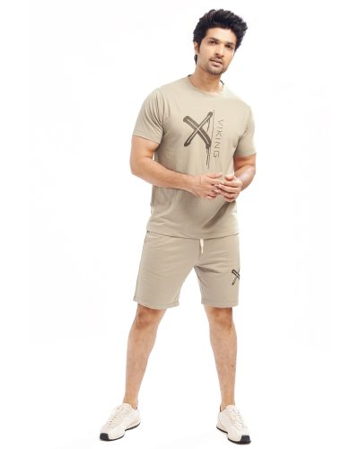 WEET Men's Cotton T-Shirt and Shorts Co ord Set | Nightwear & Loungewear For Men 1008B