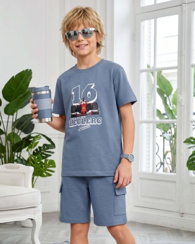 Boys Cotton T-Shirt and Shorts Set | Printed Nightsuit & Casual Coord for boys - 8209