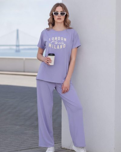 Women's London Milano Co-Ord Set – Lavender