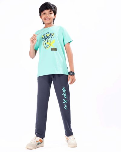 WEET Boys Cotton T-Shirt and Pyjama Set | Printed Nightwear Coord Set – 8404