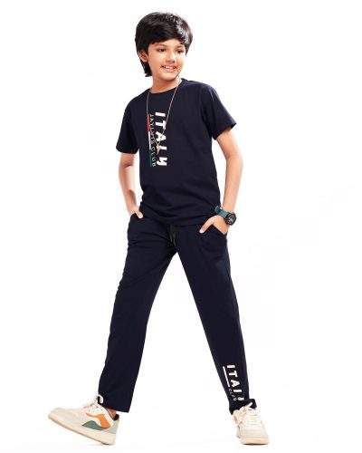 WEET Boys Cotton T-Shirt and Pyjama Set | Printed Nightwear Coord Set – 8401