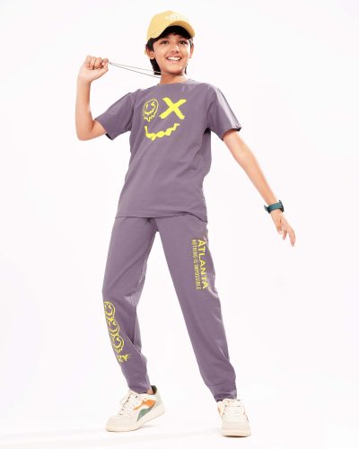 WEET Boys Cotton T-Shirt and Pyjama Set | Printed Nightwear Coord Set – 8407