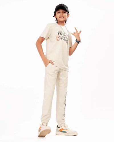 WEET Boys Cotton T-Shirt and Pyjama Set | Printed Nightwear Coord Set – 8411