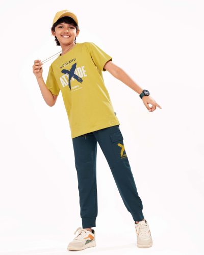 WEET Boys Cotton T-Shirt and Pyjama Set | Printed Nightwear Coord Set – Ochure Yellow