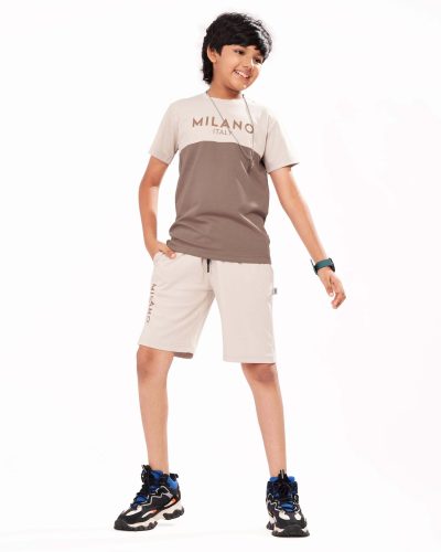 Boys Cotton T-Shirt and Shorts Set | Printed Nightsuit & Casual Coord for boys - 8202