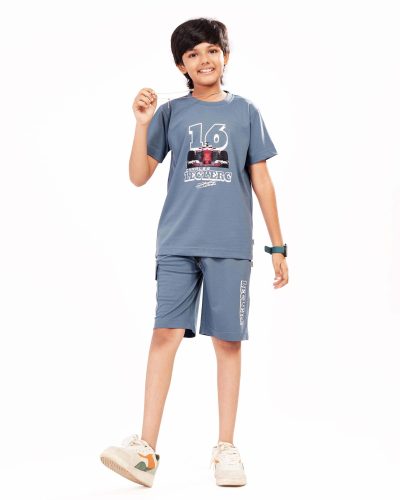 Boys Cotton T-Shirt and Shorts Set | Printed Nightsuit & Casual Coord for boys - 8209