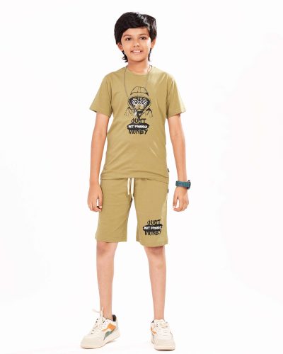 Boys Cotton T-Shirt and Shorts Set | Printed Nightsuit & Casual Coord for boys - 8203