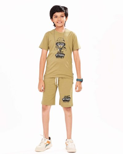 Boys Cotton T-Shirt and Shorts Set | Printed Nightsuit & Casual Coord for boys - 8203