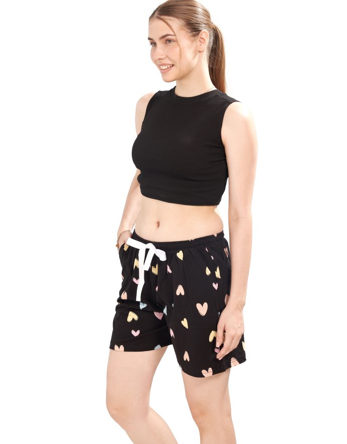 Breathable cotton shorts for lounging
