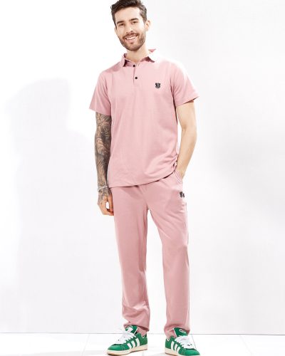 WEET Cotton Polo Tshirt and Pyjama Set for Men,Night Wear for Men,Men's Pyjama Set 132B