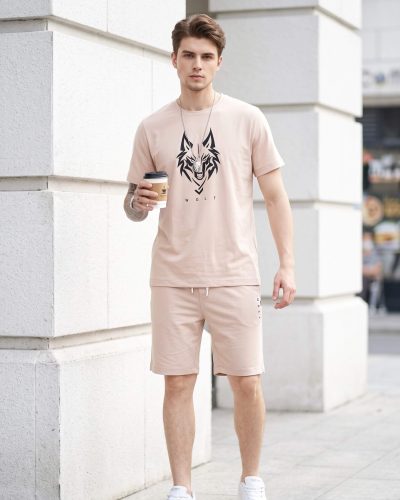 WEET Cotton T-Shirt and Shorts Set for Men,       Night Wear for Men,       Men's Shorts Set MCS135