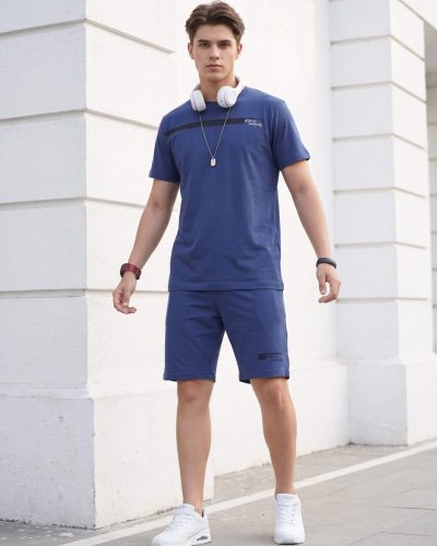 Men's T-Shirt and Shorts Set – Blue