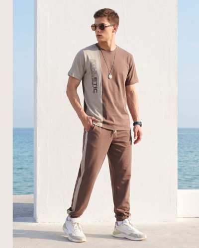 WEET Cotton T-Shirt and Pyjama Set for Men, Night Wear for Men, Men's Pyjama Set 151