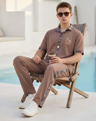 WEET Cotton Co Ord Set for Men | Shirt and Pants Nightwear 167