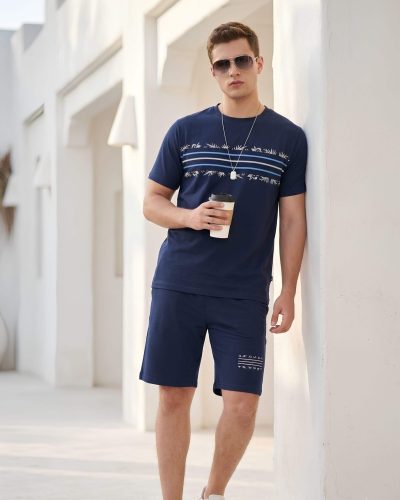 WEET Cotton T-Shirt and Shorts Set for Men 184B